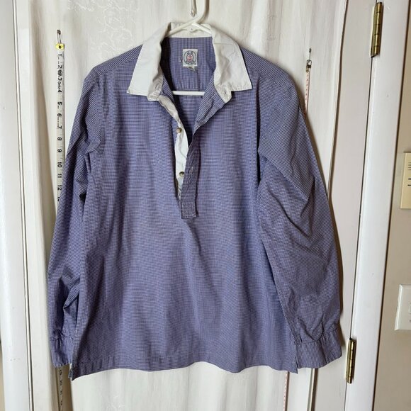 Vintage J.G. Hook Men's Half Button Shirt - Picture 1 of 4